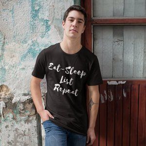 Posh T-shirt Eat Sleep List Repeat XL Men